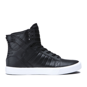 Dámské Kotníkové Boty Supra SKYTOP Černé/Bílé | CZ-40023